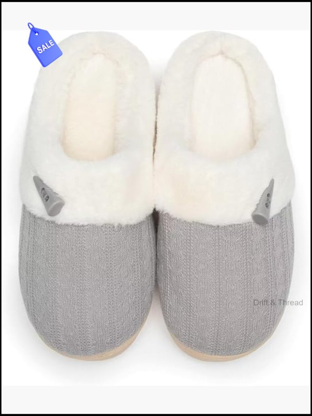 Fuzzy Slippers Memory Foam House Shoes Slip On Warm Plush Scuff Faux Fur